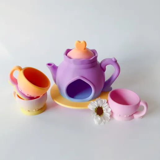 Mouse Flexi and  Purple Tea Set