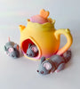 Mouse Flexi and  Yellow Tea Set