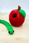 Apple and Worm Desktop Decor Gift