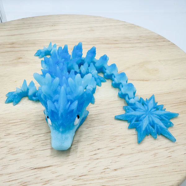 Breath of Ice - 3D Printed Winter Dragon Figurine