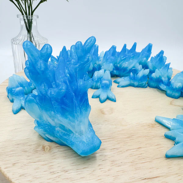 Breath of Ice - 3D Printed Winter Dragon Figurine