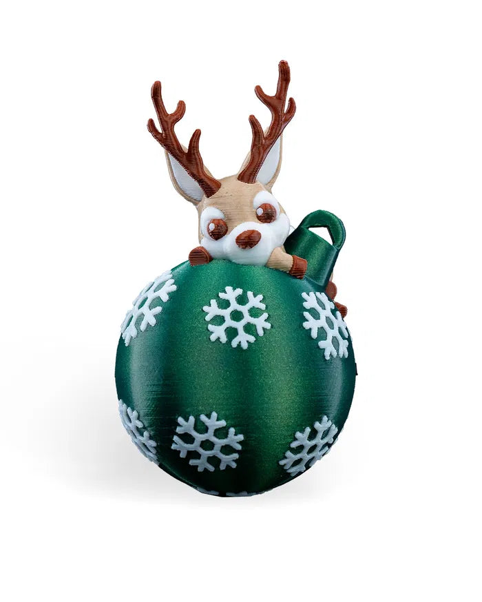 Lying Reindeer Christmas Ornament