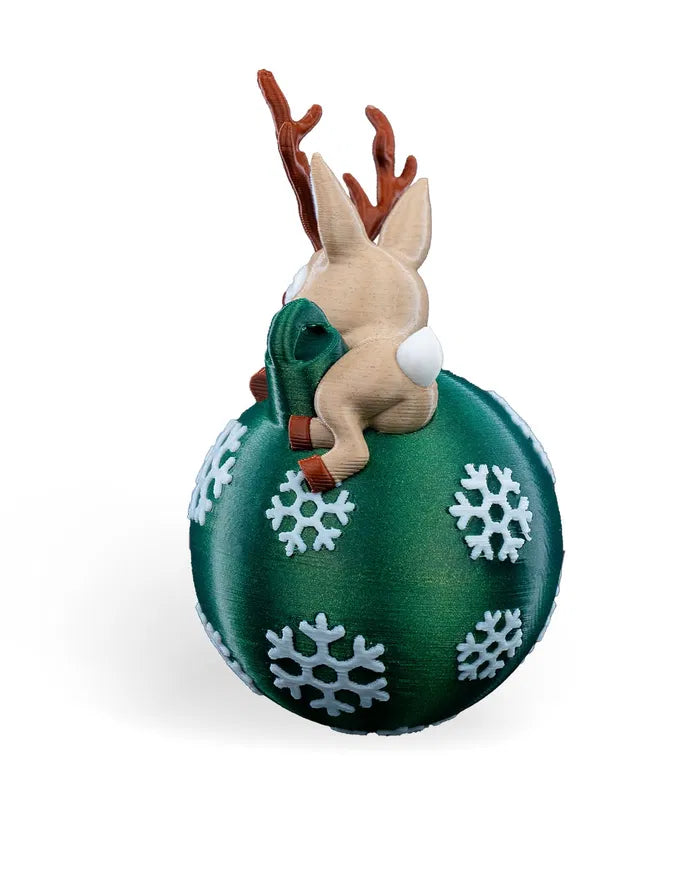 Lying Reindeer Christmas Ornament