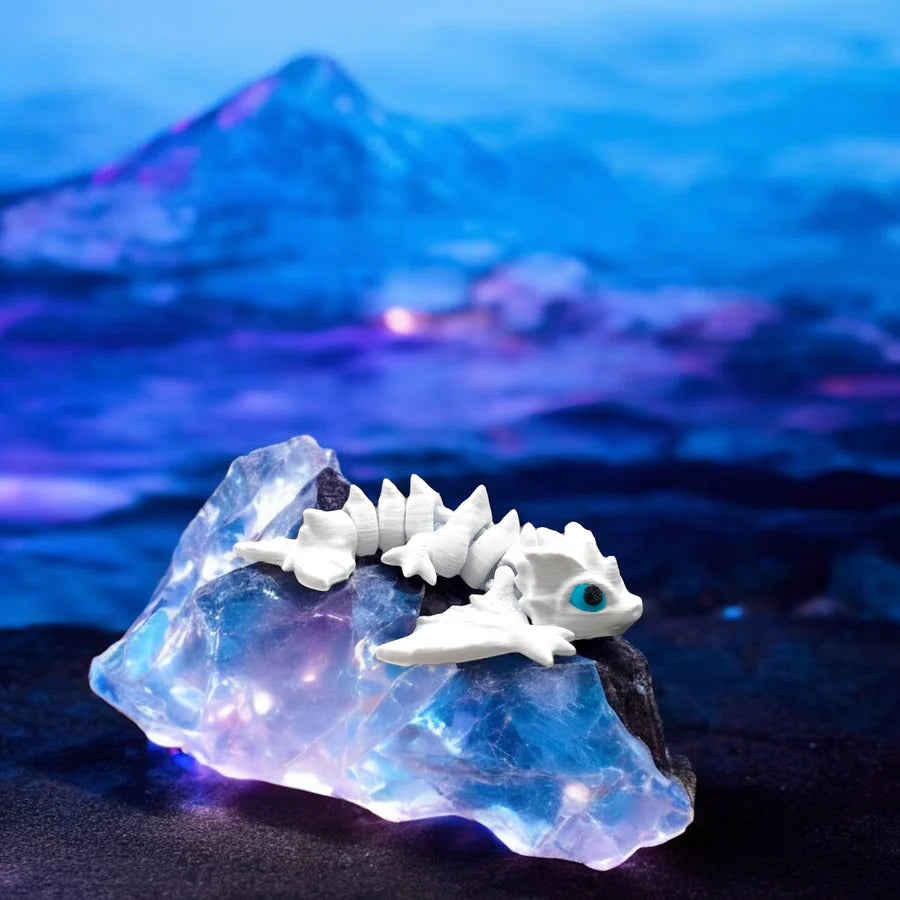 Frost Dragon: A Miniature Marvel of 3D Printing**