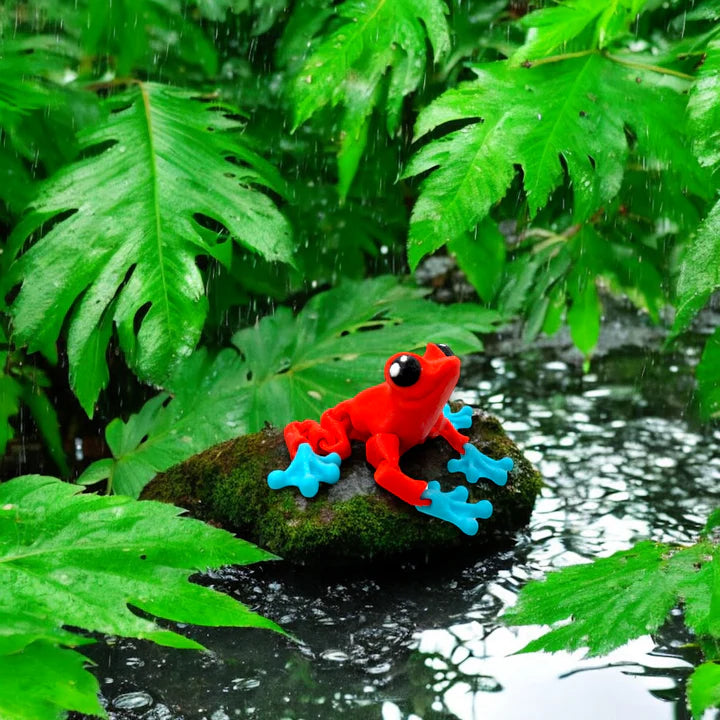 Poison Dart Frog: A Vibrant 3D-Printed