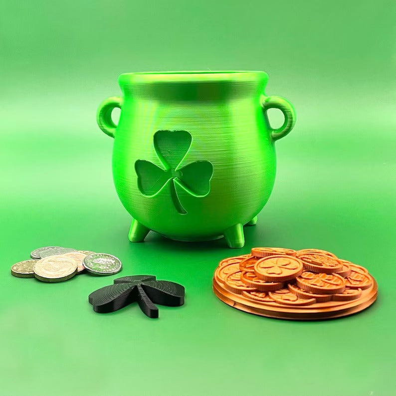 St Patrick's Day Leprechaun's Cauldron Piggy Bank