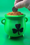 St Patrick's Day Leprechaun's Cauldron Piggy Bank