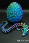 Crystal Dragon, Dragon Egg, Articulated Dragon Figurine, Toddler Room Decor, Dragon Toy