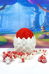 Dragon with Egg 12" Articulated White-Red Cherry Blossom Fidget Dragon Toy