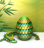 Dragon with Egg, Articulated Green Crystal Fidget Dragon Toy