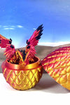 Crystal Winged Dragon with Egg 3D Printed Articulated Crystal Winged Dragon Toy