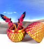 Crystal Winged Dragon with Egg 3D Printed Articulated Crystal Winged Dragon Toy